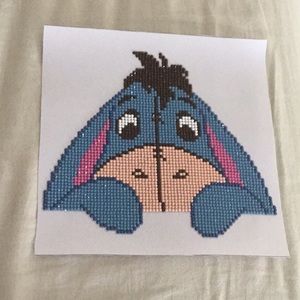 Diamond Dotz art Eeyore already done size 22x22cm